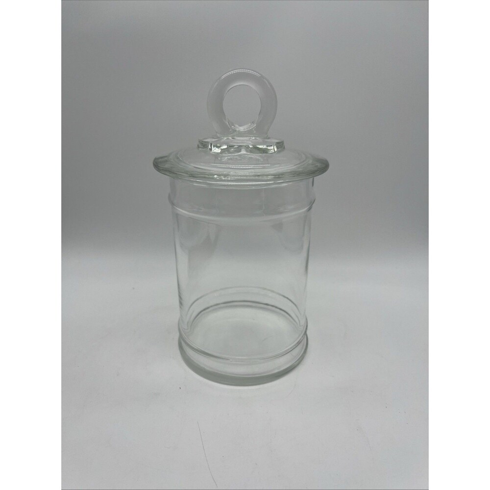 Vintage Glass Apothecary Jar w/ Lid, Storage Container